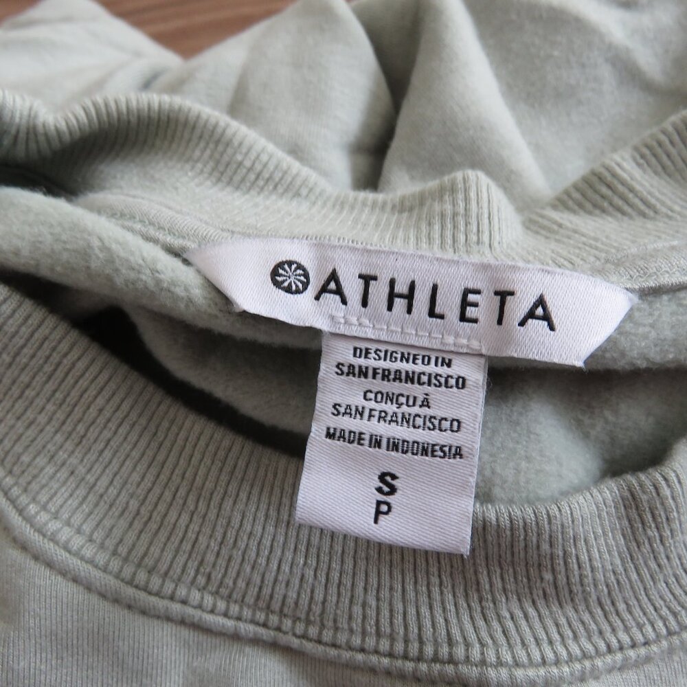 ATHLETA Coaster Luxe Sweatshirt Dress in Fern Green Athleisure Lounge - Size S - Picture 14 of 15
